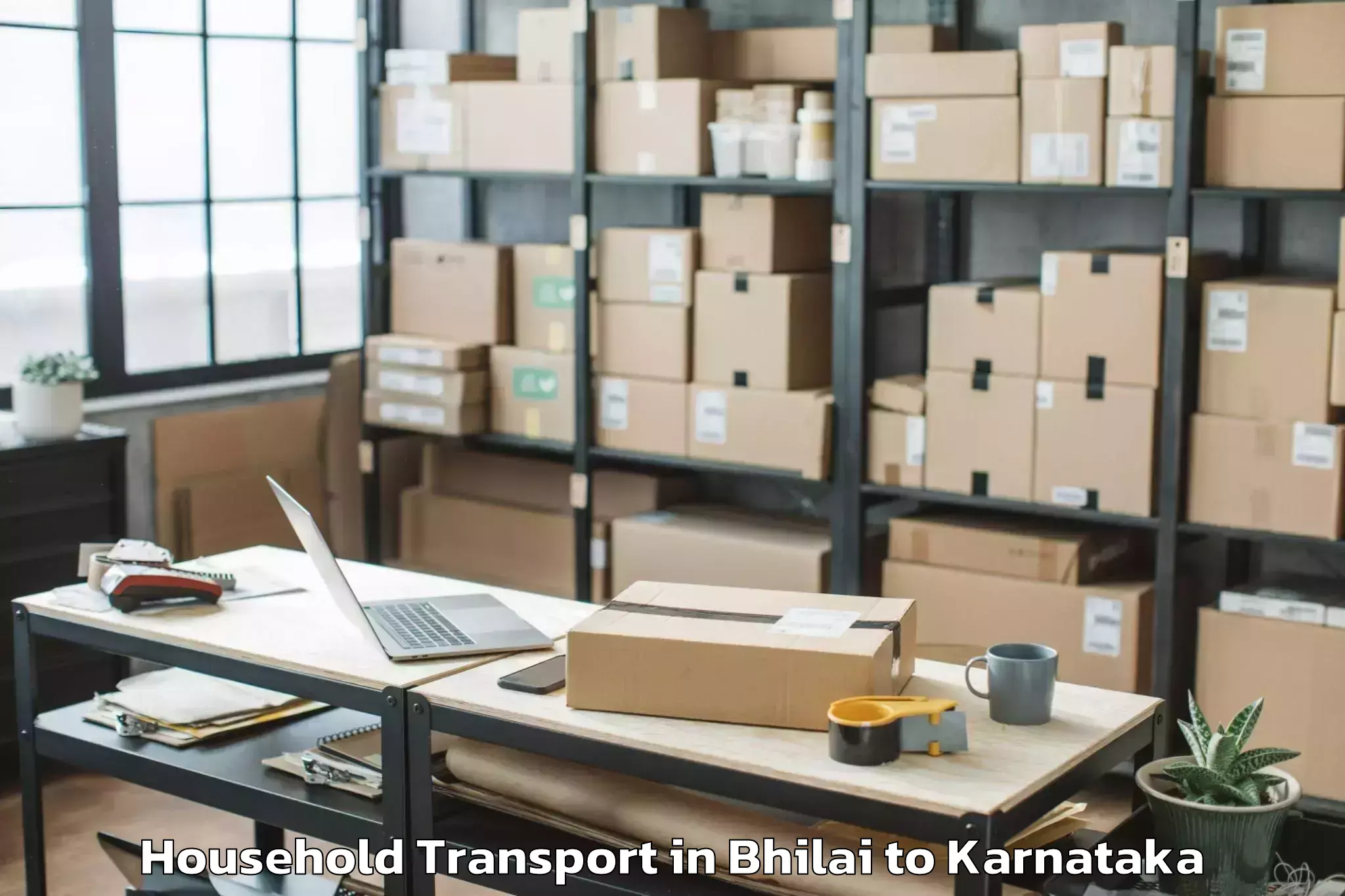 Hassle-Free Bhilai to Manvi Household Transport